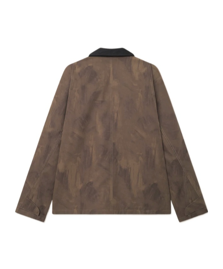 Les Deux Montana Aop Cotton Jacket In Brown