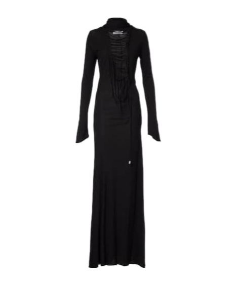 Attico Cutout Crêpe Maxi Dress In Black