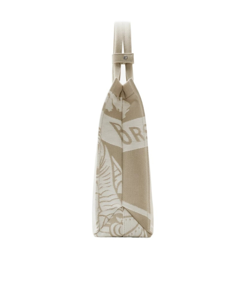 Burberry Small Equestrian Knight Tote Bag In Nude