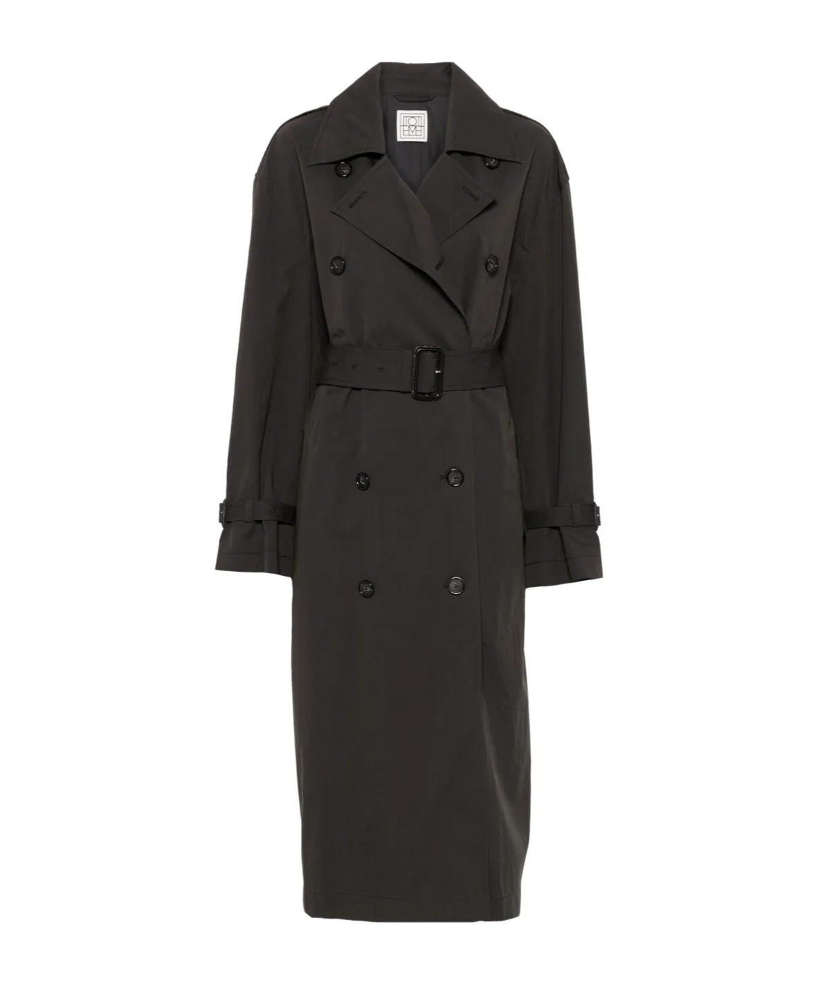 Totême Toteme Cotton Blend Trench Coat In Black