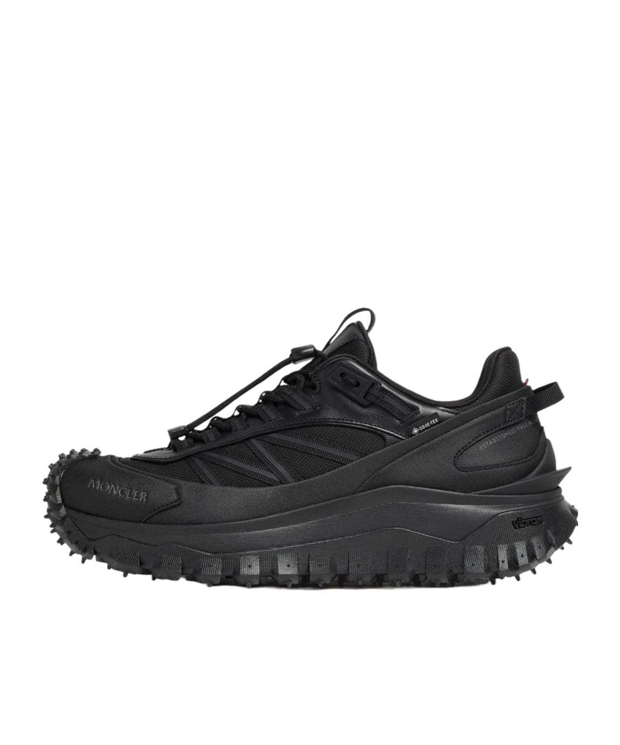 Moncler Lace-up Sneakers In Black