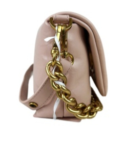 Liu •jo Lapuffy Flip Shoulder Bag In Nude