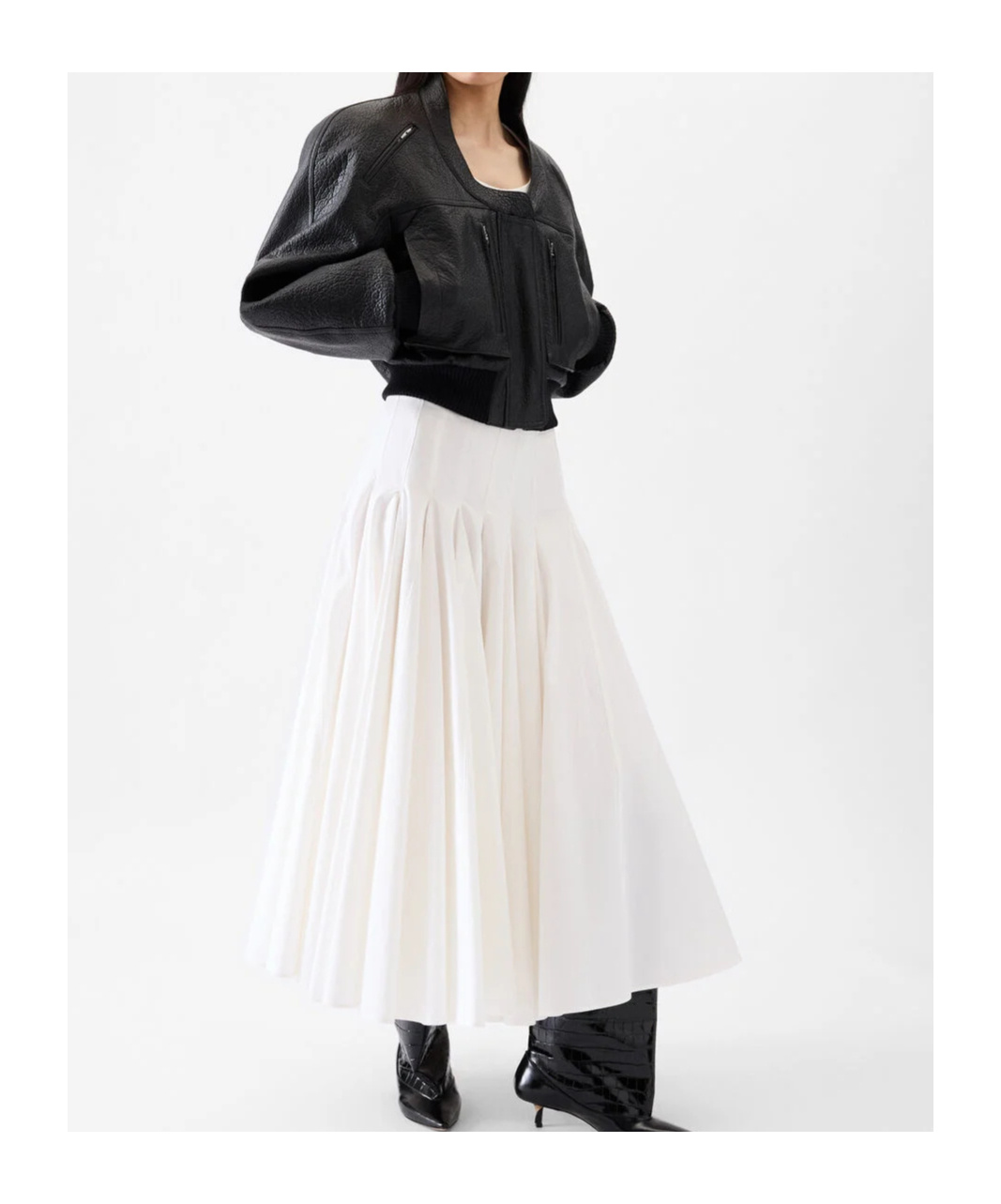 Jacquemus Women Black Grained Lambskin Leather The Tore Jacket In Multi