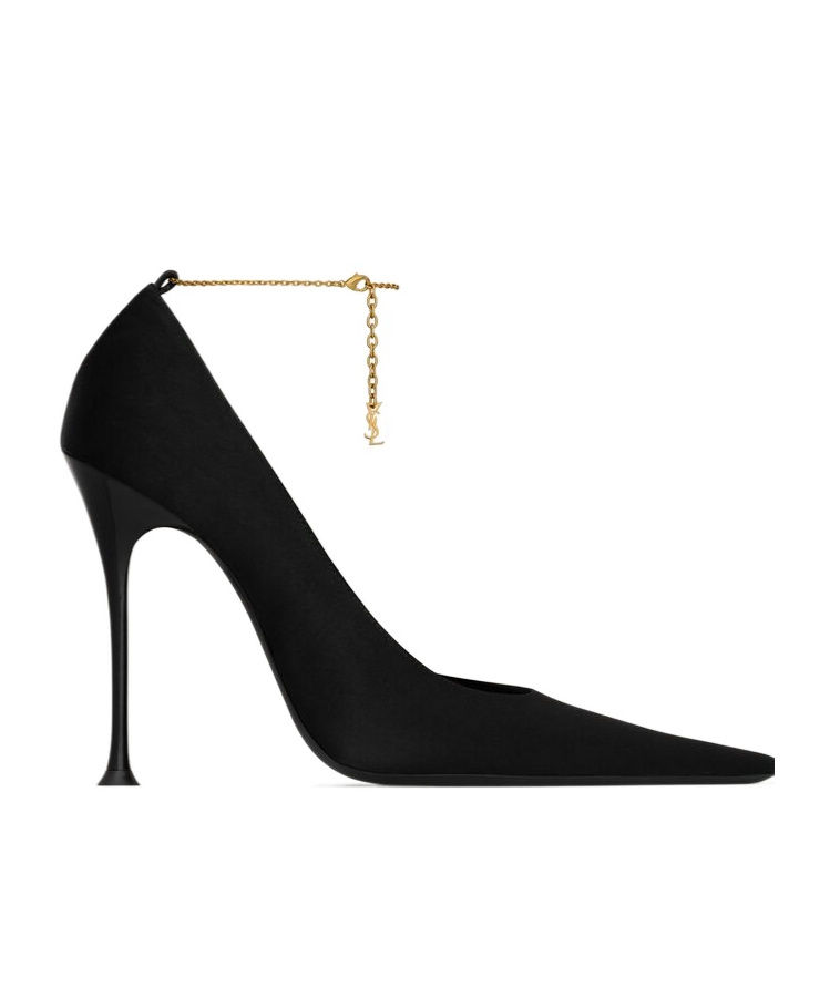 SAINT LAURENT RÉGINE PUMPS IN SATIN CREPE