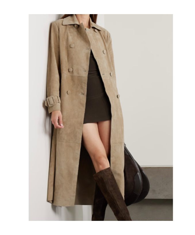Nour Hammour Long-sleeved Trench Coat In Neutral