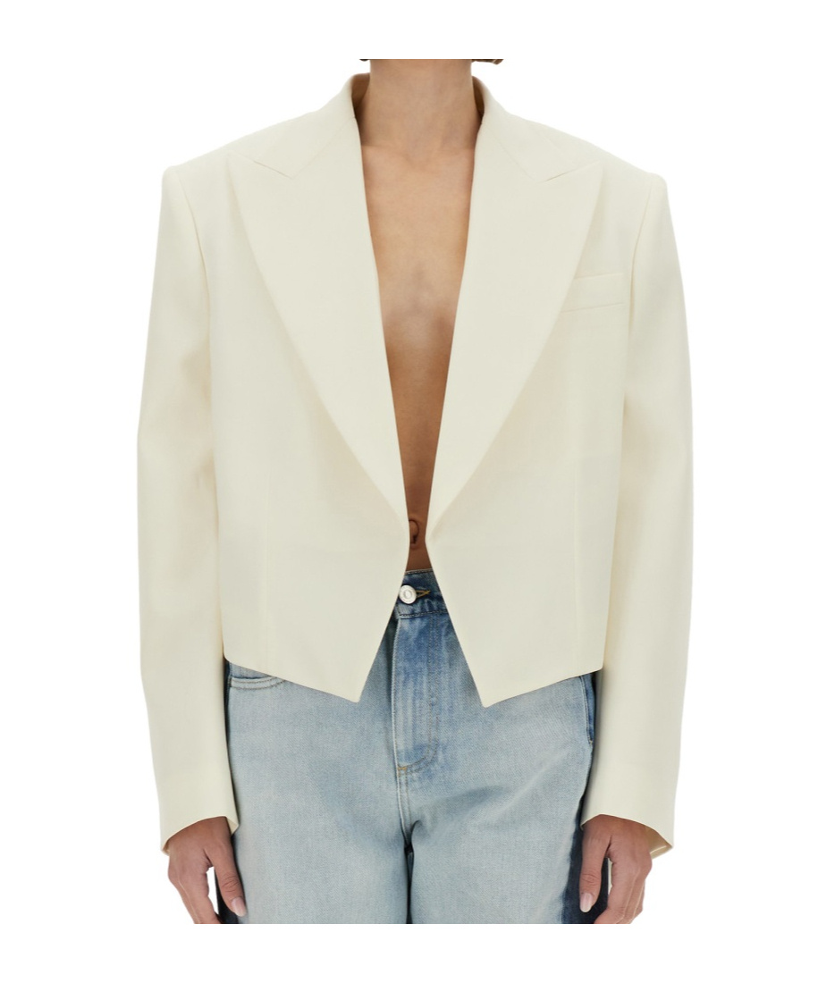 Stella Mccartney Cropped Blazer For Women In White