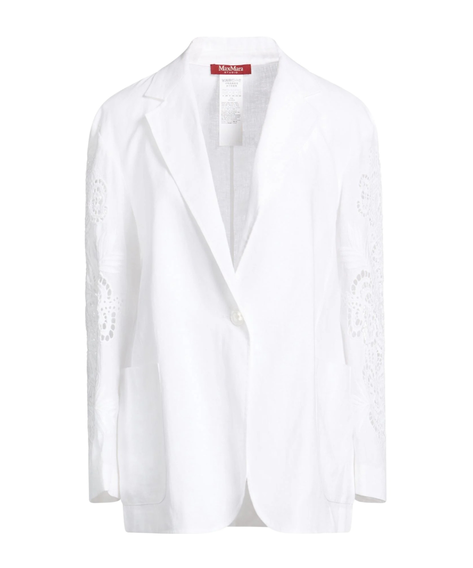 Max Mara Linen Blazer In White