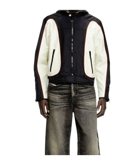 Diesel Blink Stand Collar Front Pockets Jacket In Black