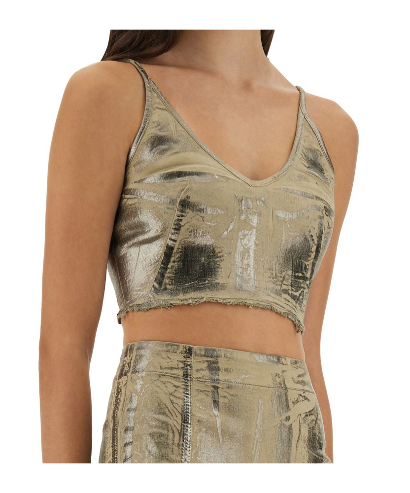 Rick Owens Drkshdw Short Suspenders In Brown