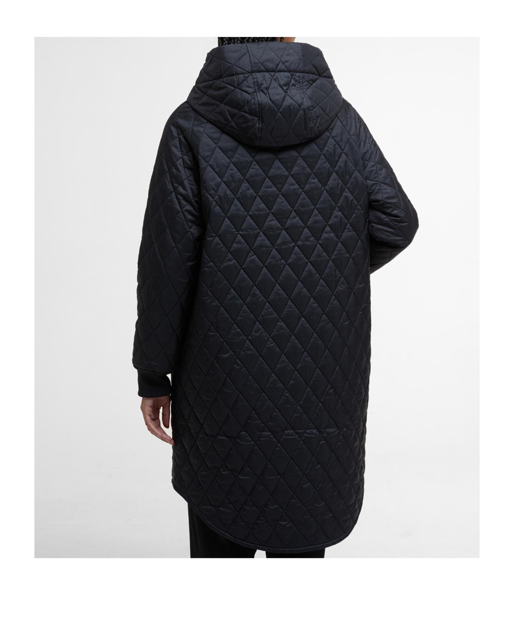 Barbour Quilted Hooded Jacket In Black