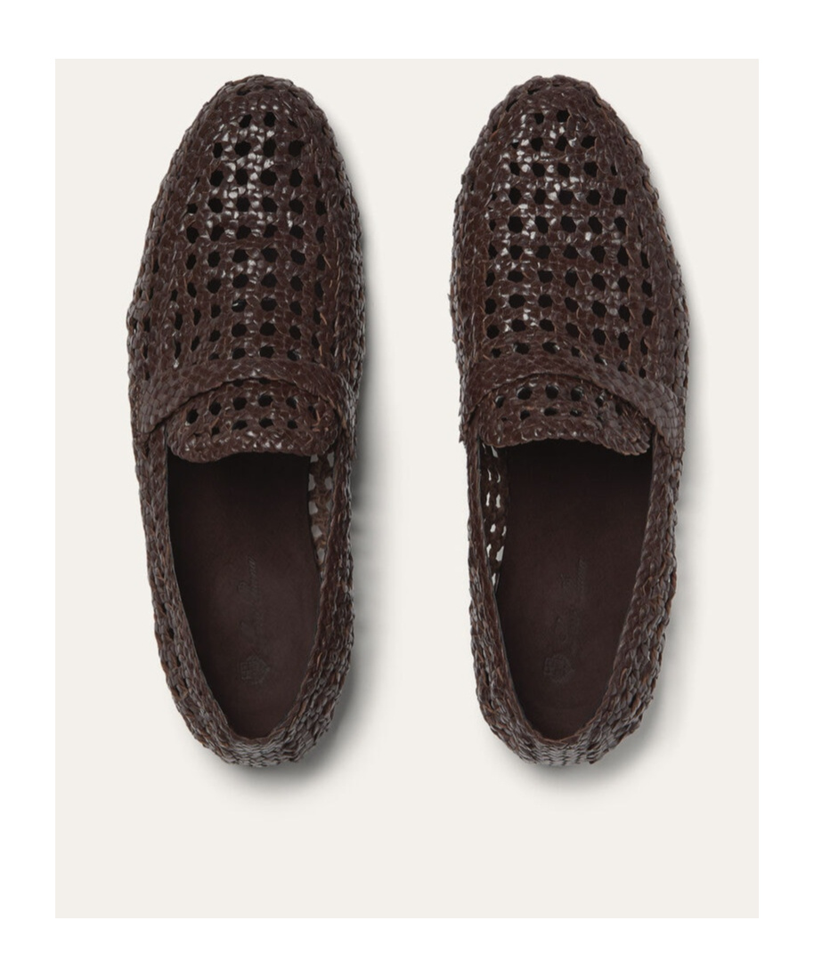 Loro Piana Leon Loafer Shoes In Pink Brown