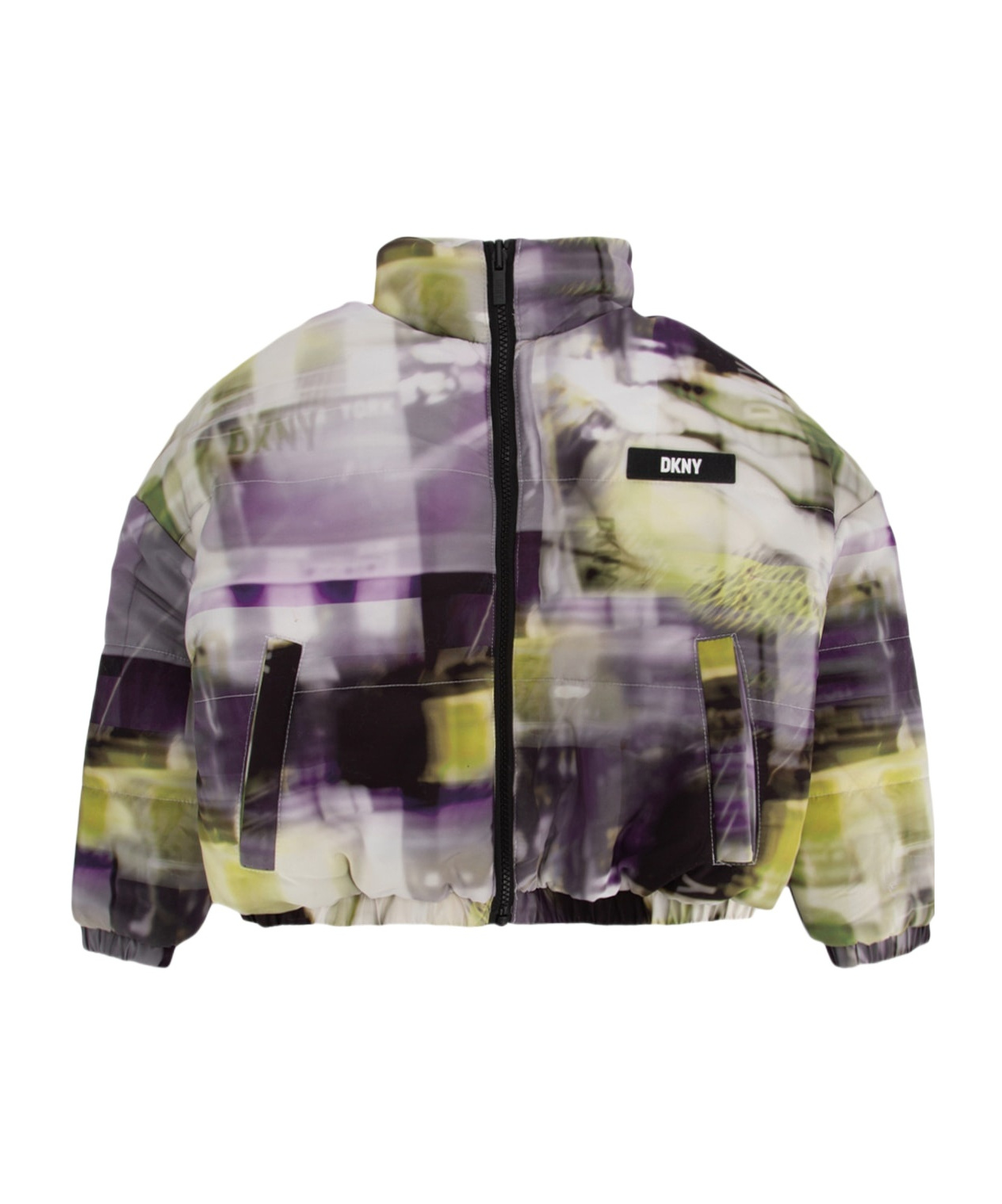 Dkny Kids Abstract Print Jacket In Multi