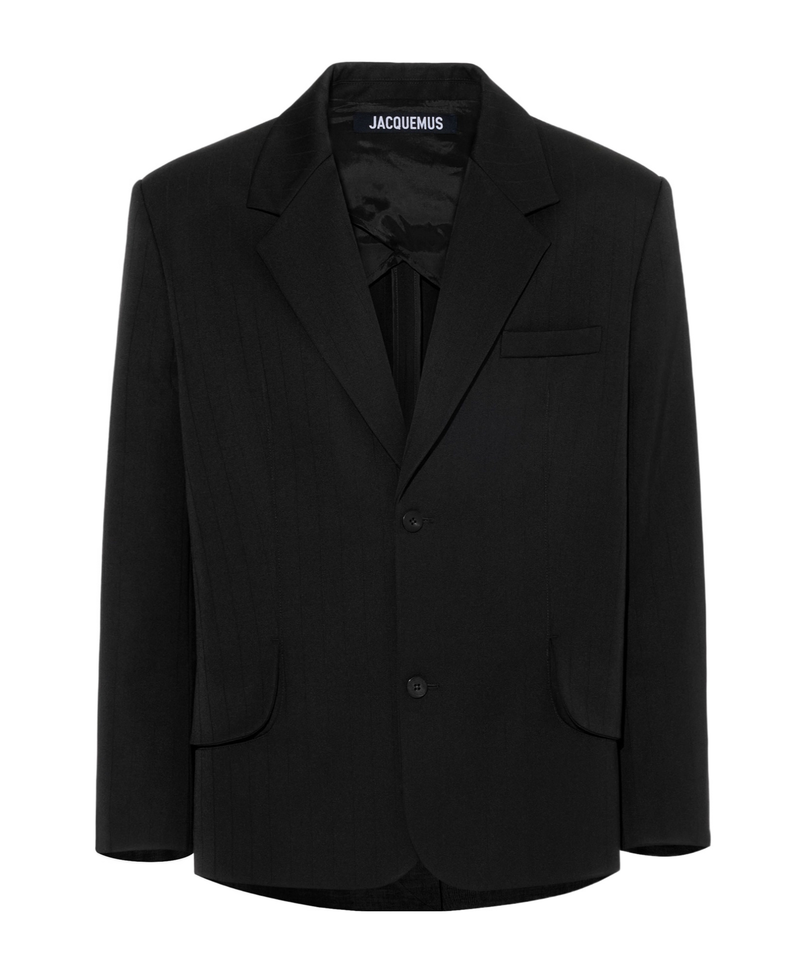 Jacquemus Single-breasted Wool Suit Jacket In Black