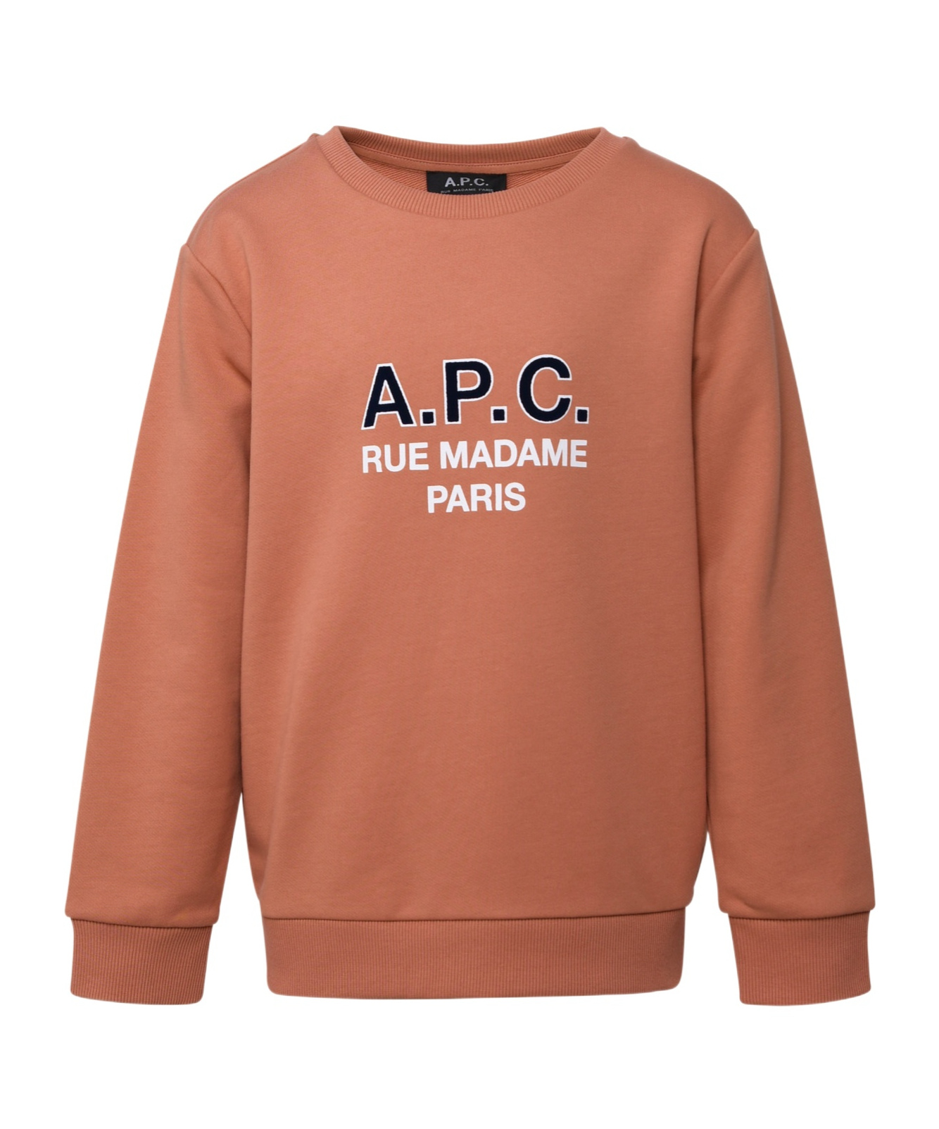 Apc A.p.c. Kids Joy Logo Printed Crewneck Sweatshirt In Brown