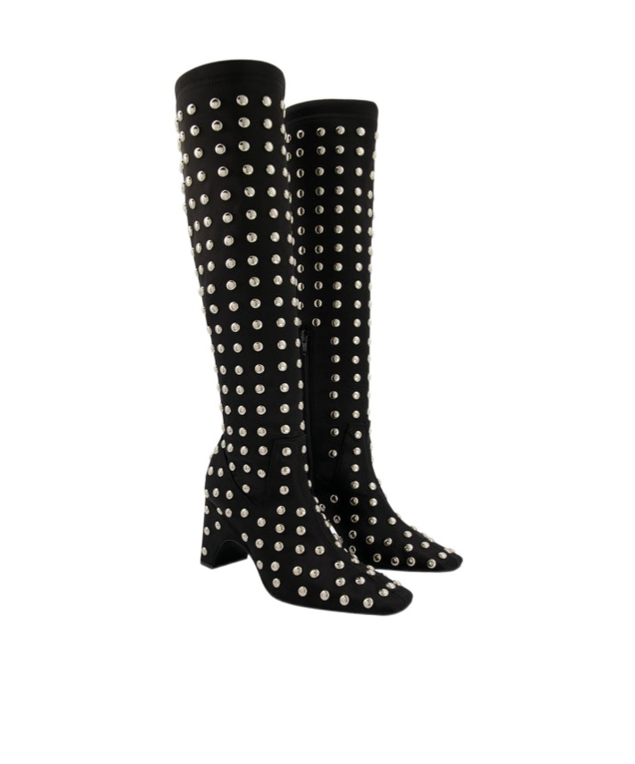 Coperni Stretch Knee-length Boots In Black