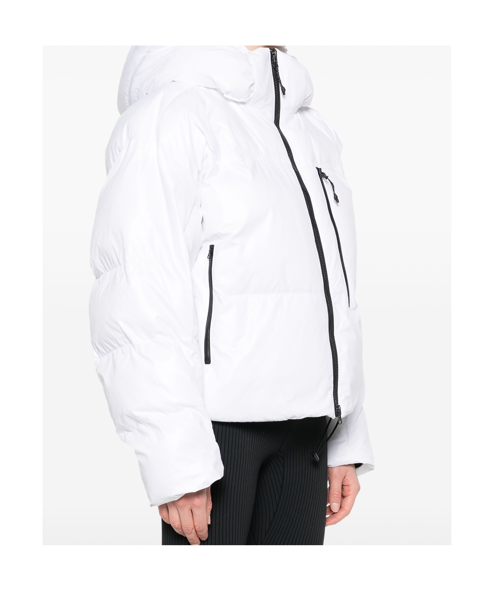 Adidas By Stella Mccartney Hooded Puffer Jacket In White