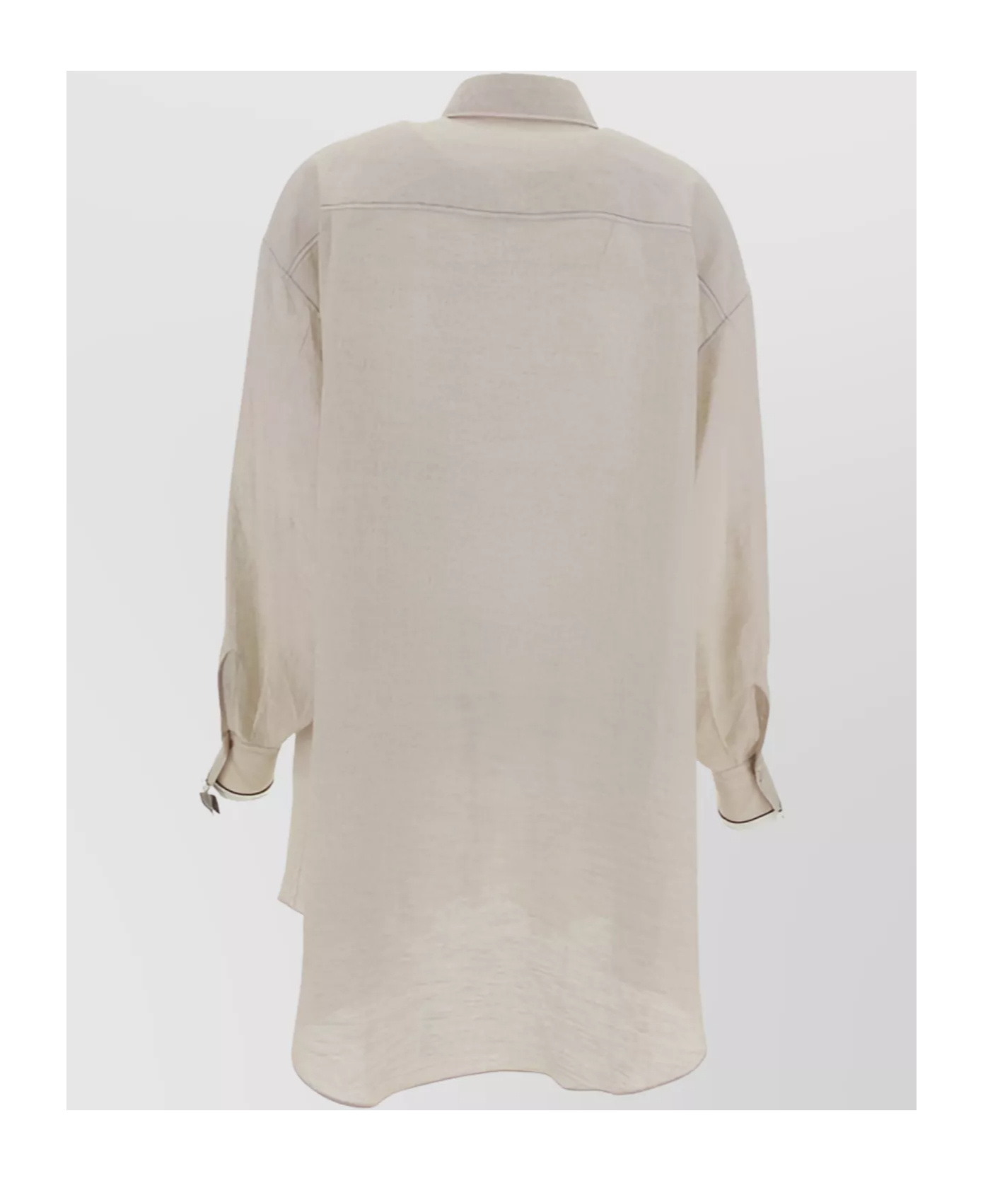 Brunello Cucinelli Women Linen Shirt In Nude