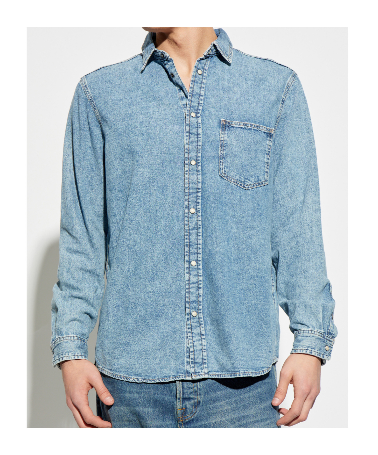 Samsoe & Samsoe Samsoe Samsoe Classic Button In Blue