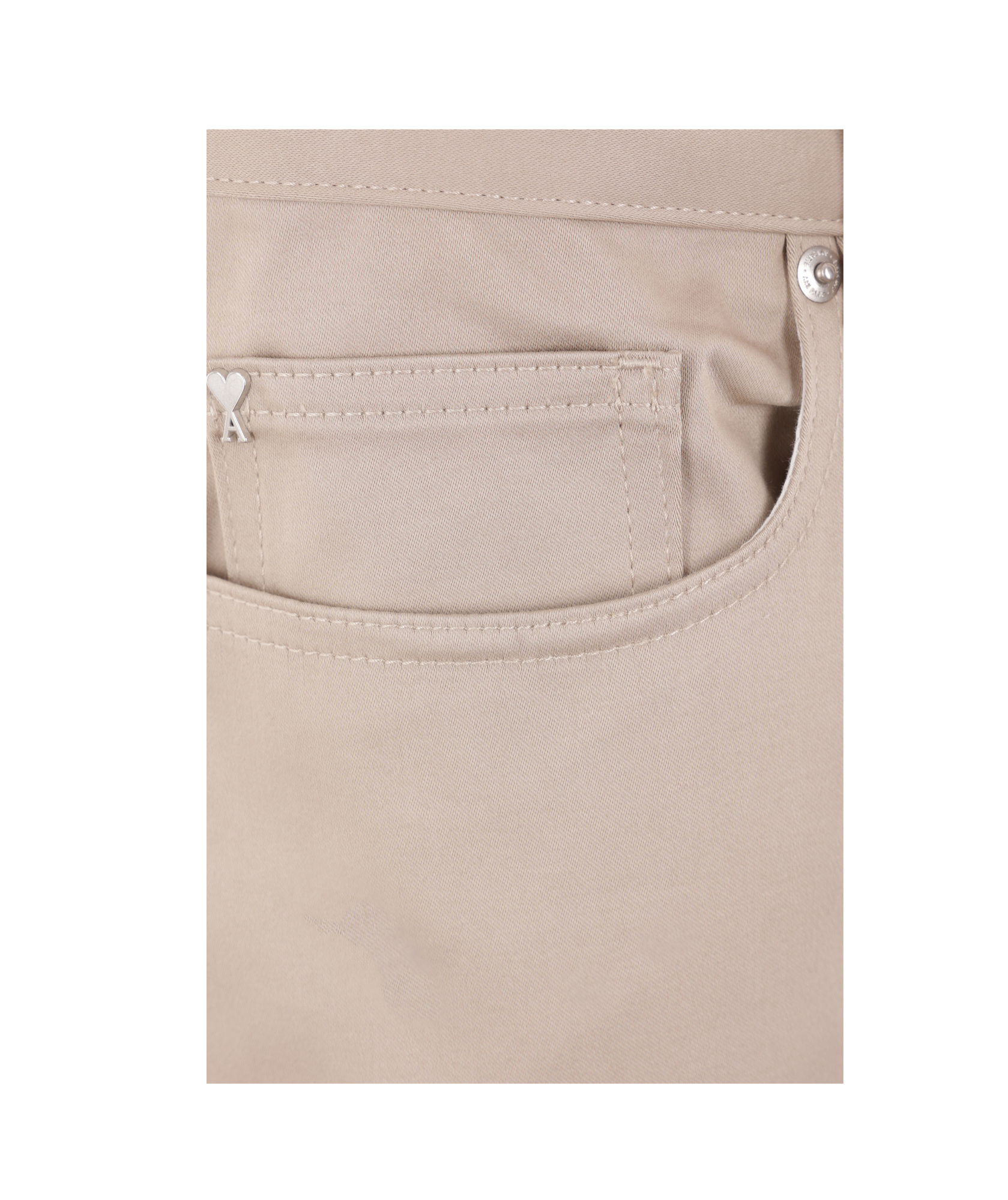 AMI ALEXANDRE MATTIUSSI AMI LOGO PATCH STRAIGHT LEG TROUSERS