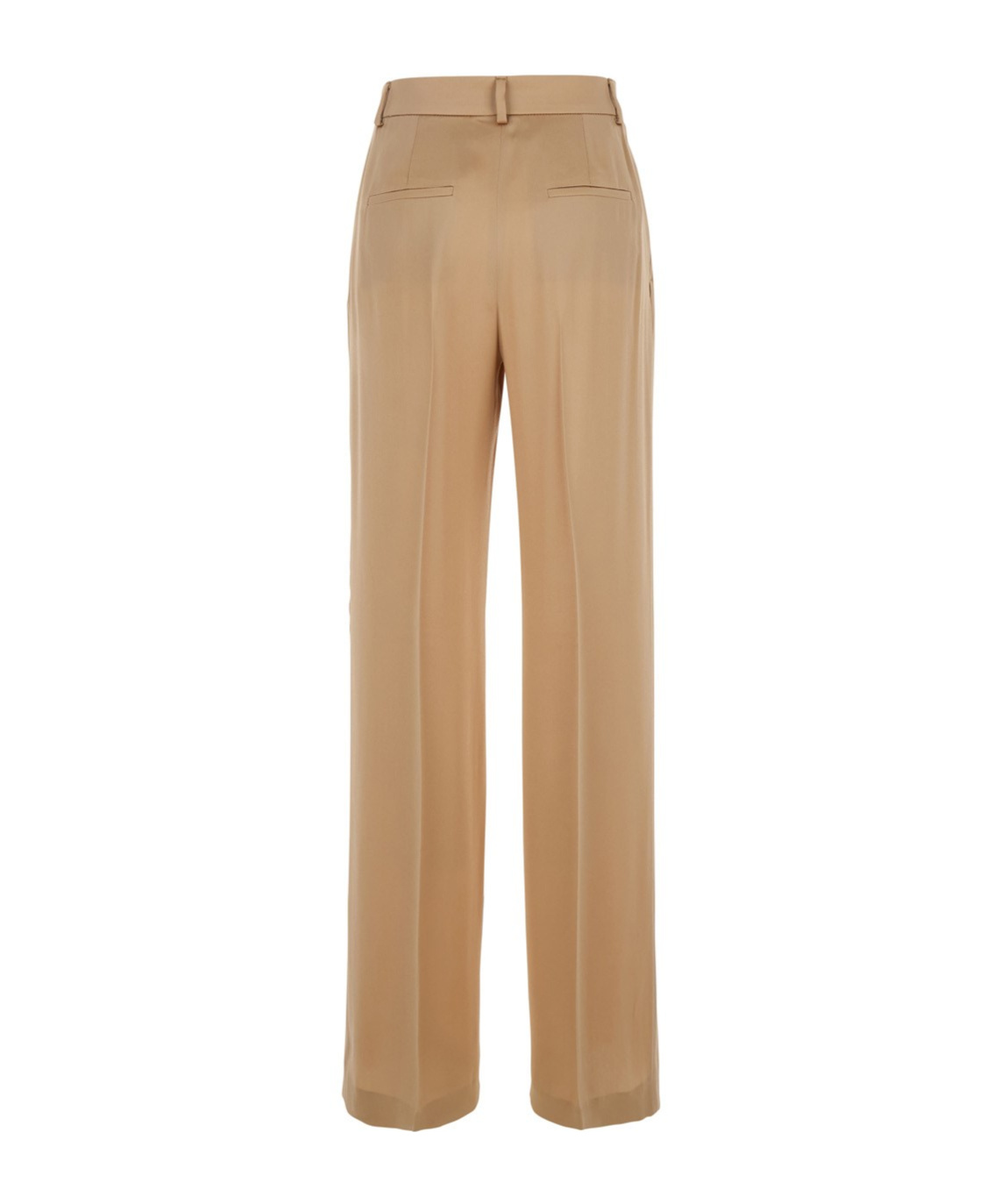 Shop Alberta Ferretti Satin Trousers In Nude