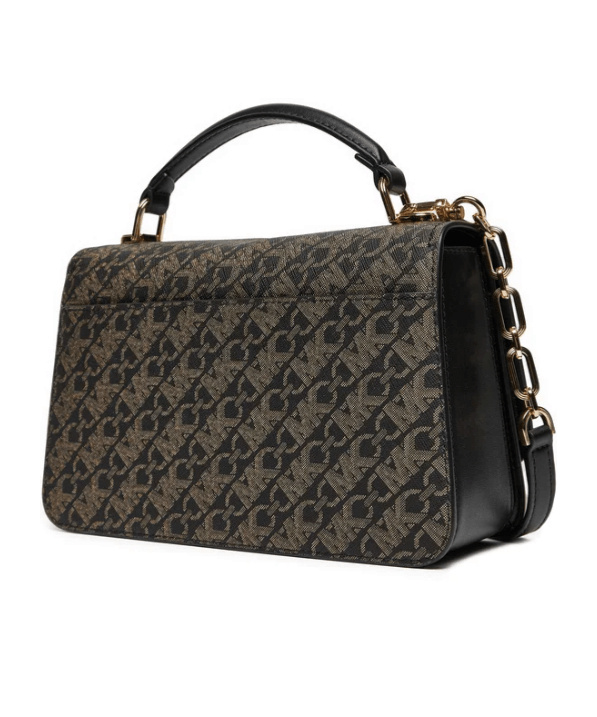 Michael Kors Logo Shoulder Bag In Black