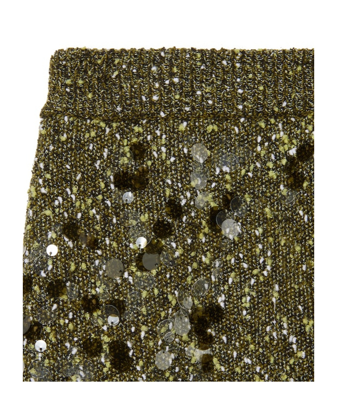 Gucci Dark Green Viscose And Tweed Blend Skirt Women