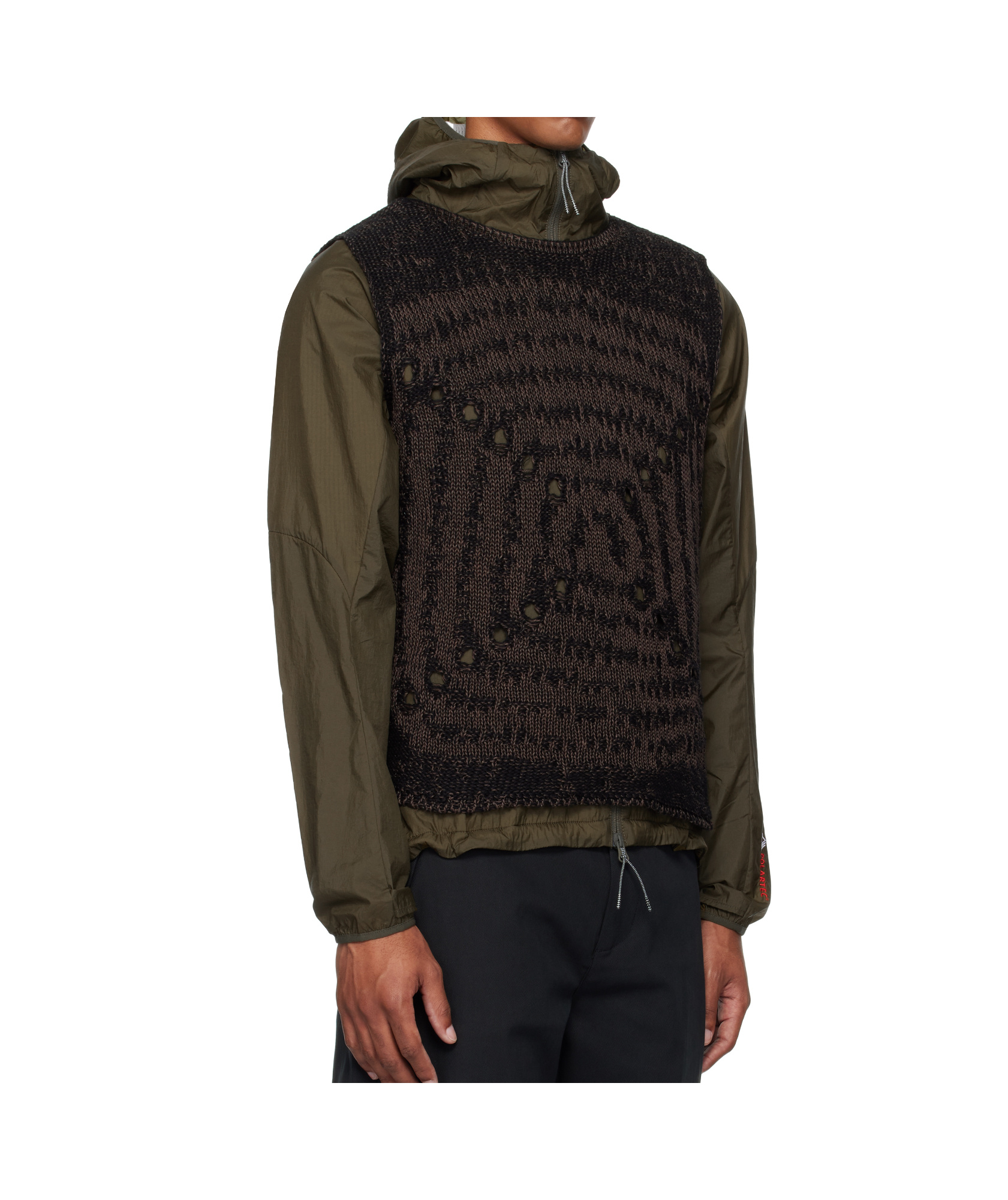 Roa Men S Vortex Vest Black Brown In Black