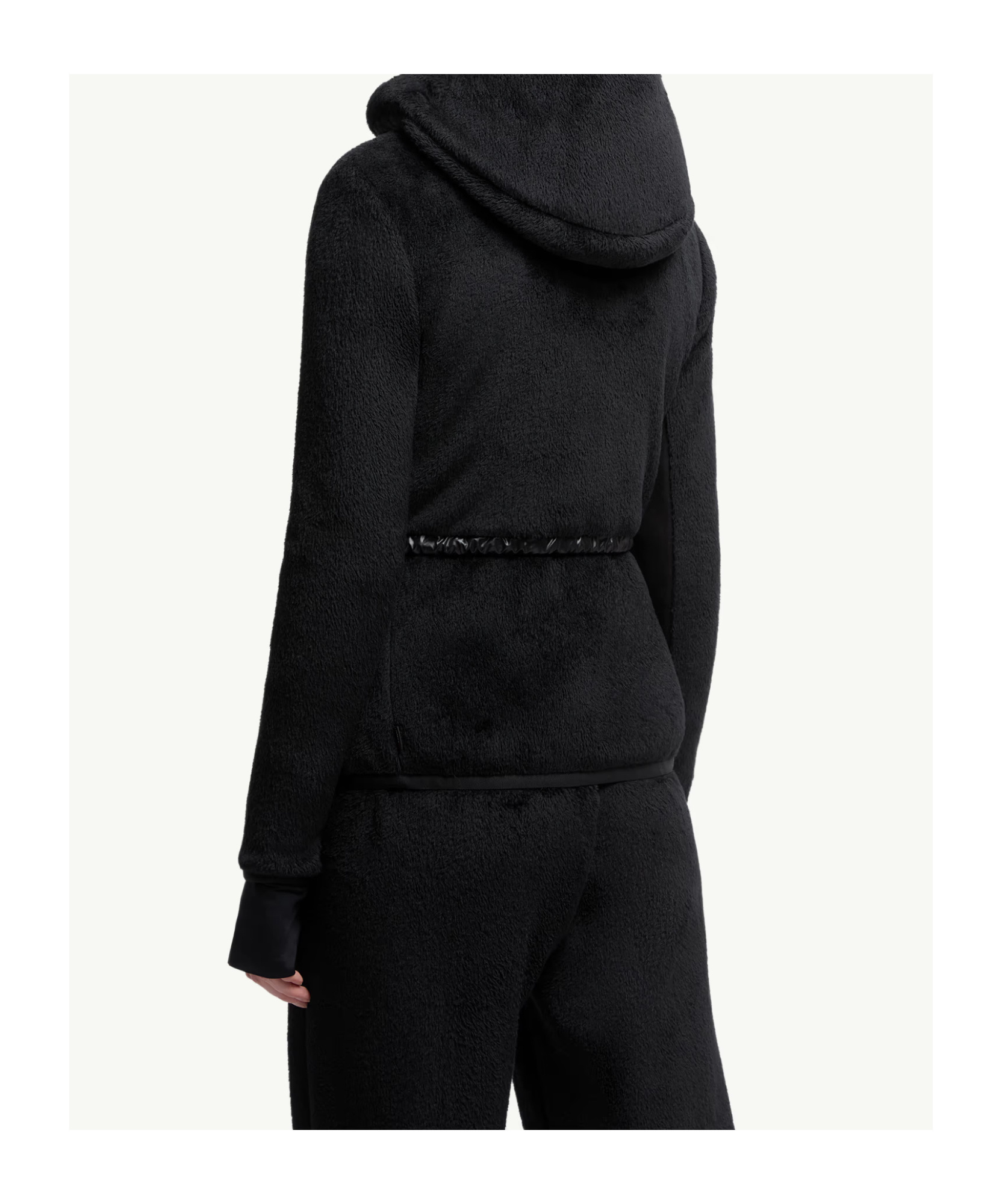 Moncler Polartec Padded Hoodie In Black