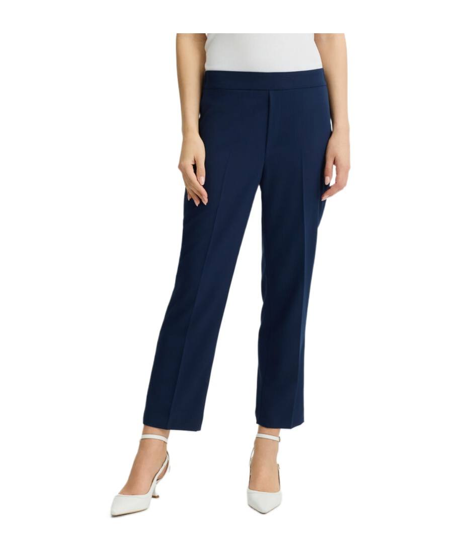 Liu •jo Liu Jo Logo-plaque Tapered Trousers In Blue
