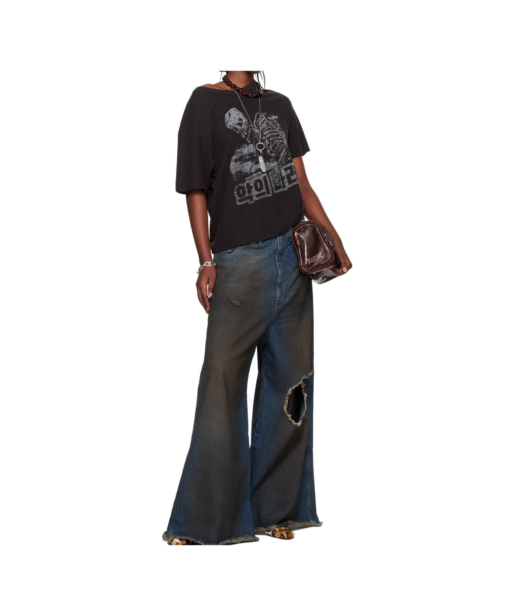 Lu'u Dan Slubby Jersey T-shirt In Black