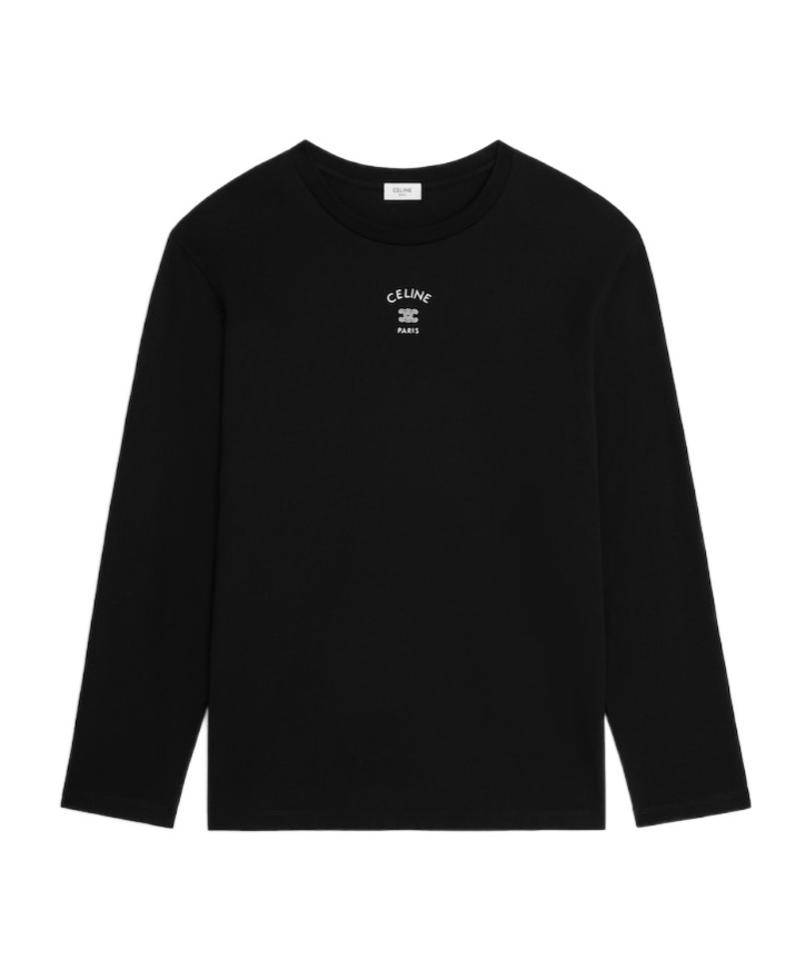 Celine Long-sleeved T-shirt In Black