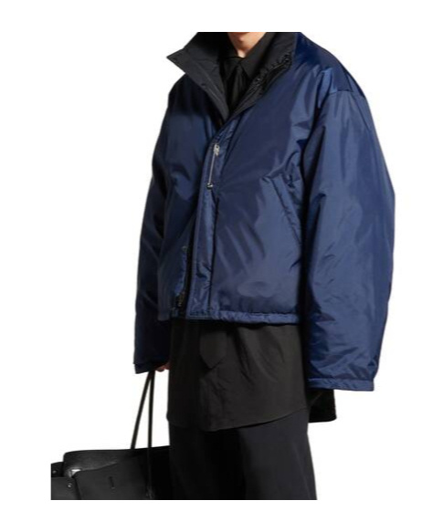 Balenciaga Loop Sports Icon Reversible Puffer Jacket In Black