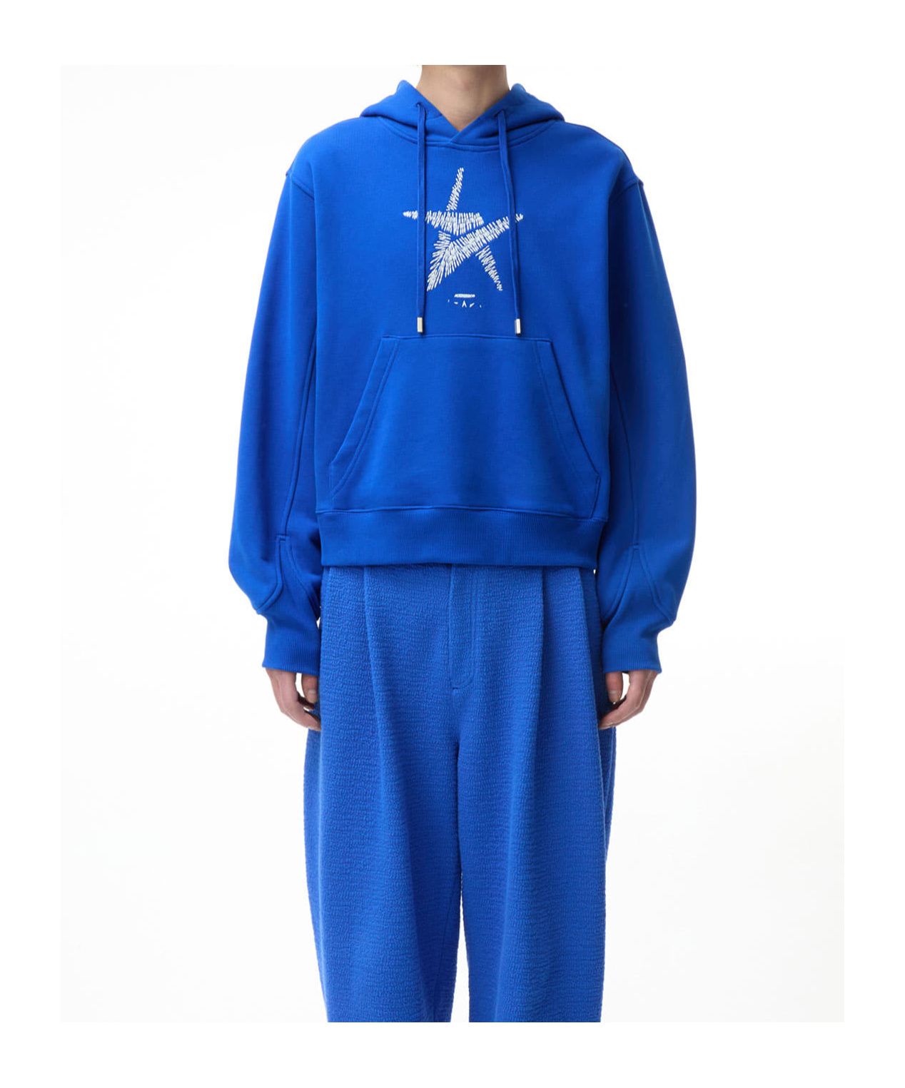 Ader Error Hooded Sweater In Blue