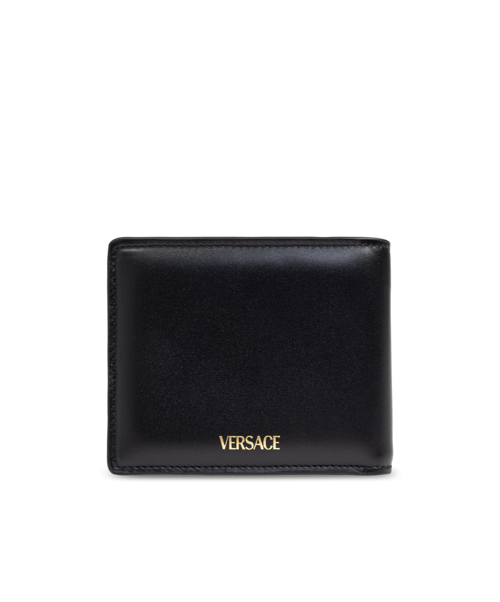 Versace Logo Wallet In Black