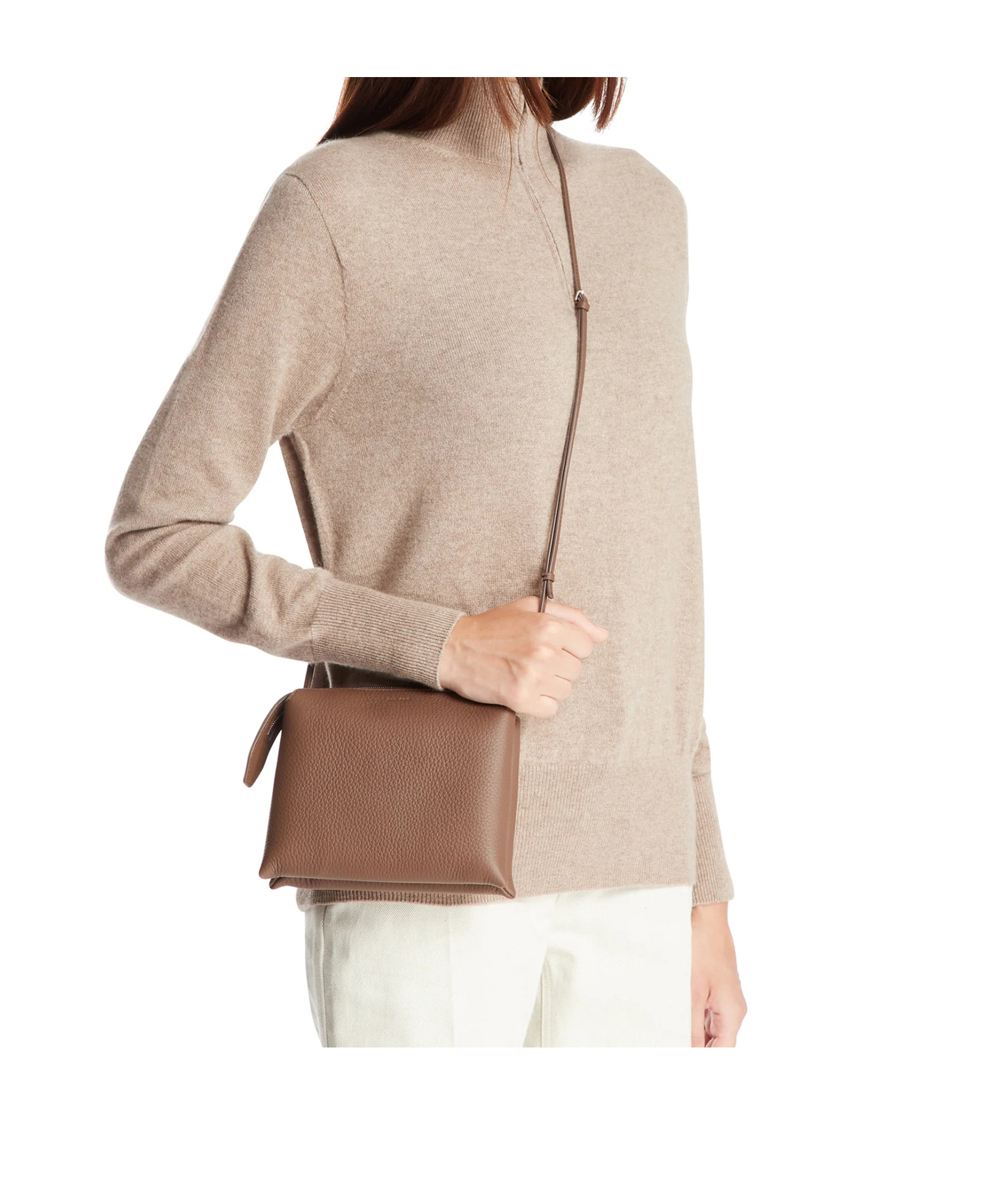 The Row Zipper Shoulder Bag In Brown