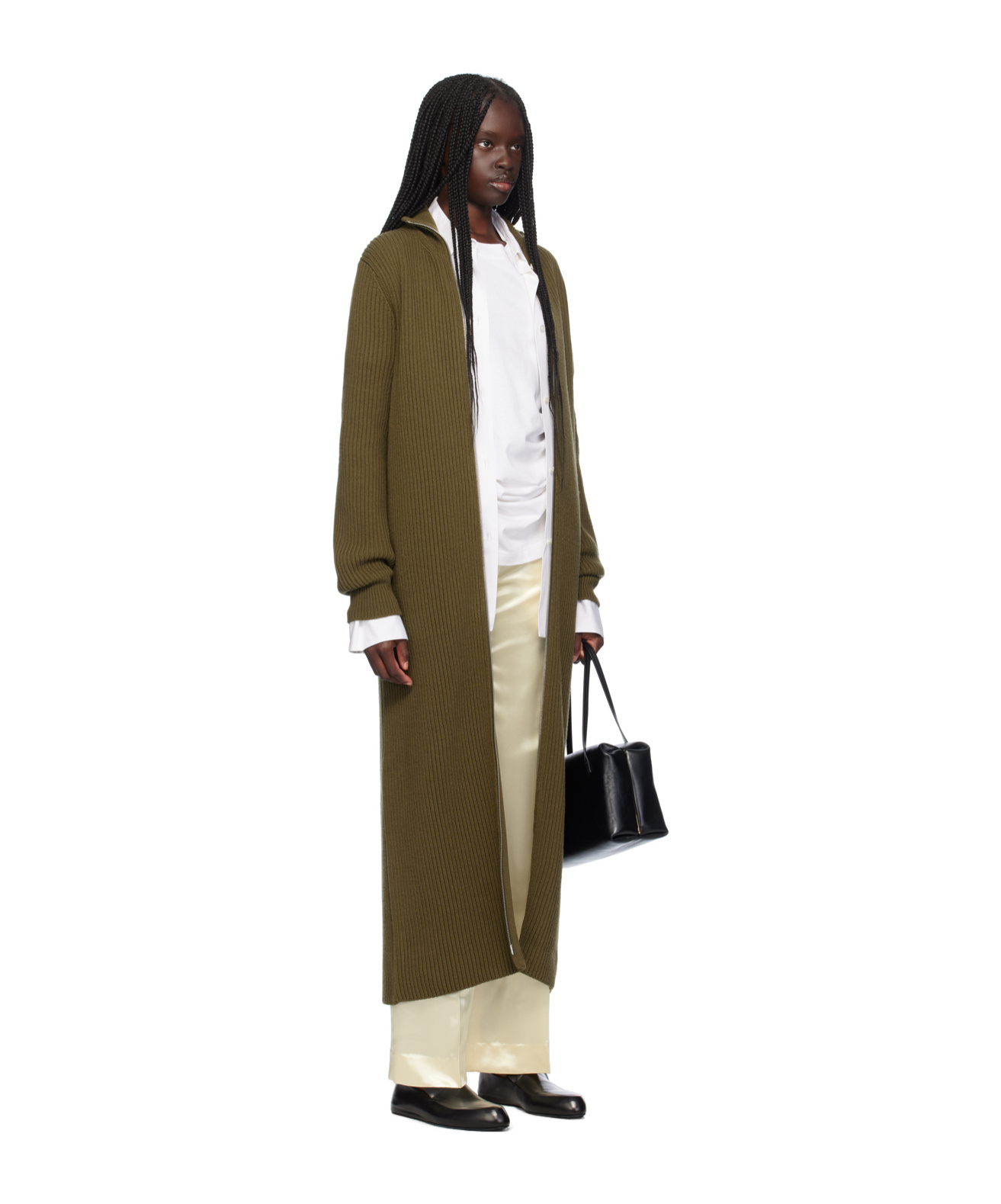 JIL SANDER ZIP TURTLENECK SWEATER