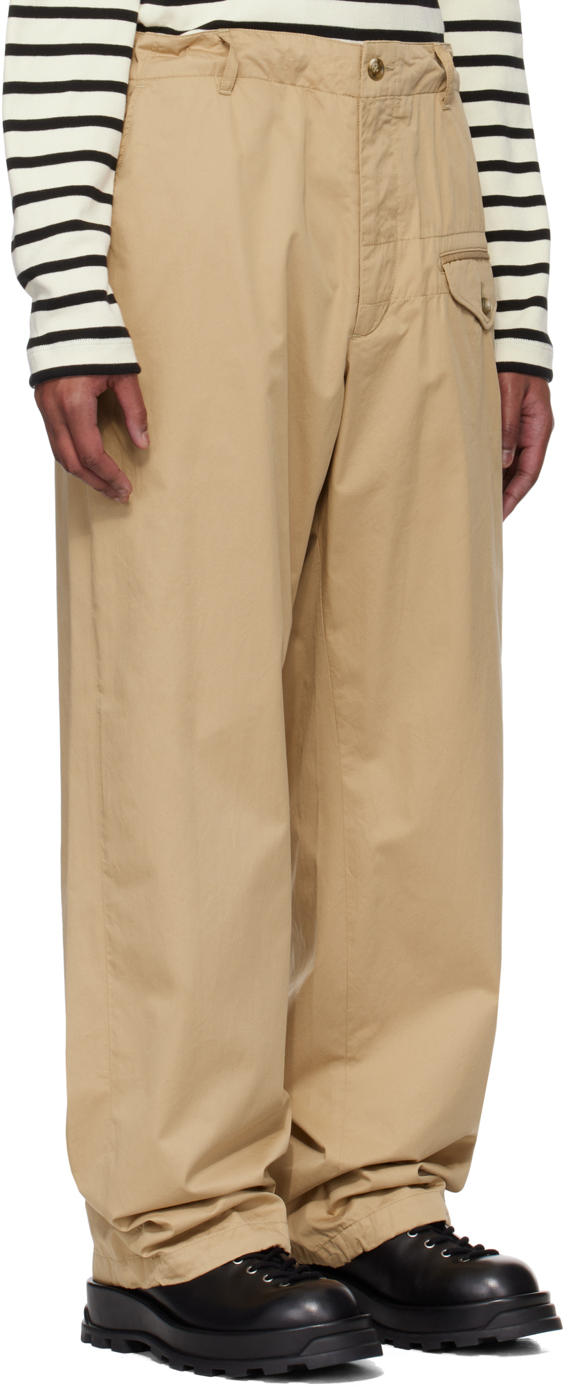 Engineered Garments Beige Gurkha Trousers In Camel