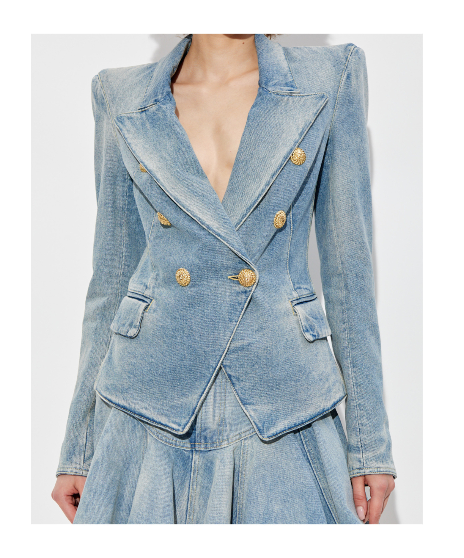 BALMAIN DENIM BLAZER