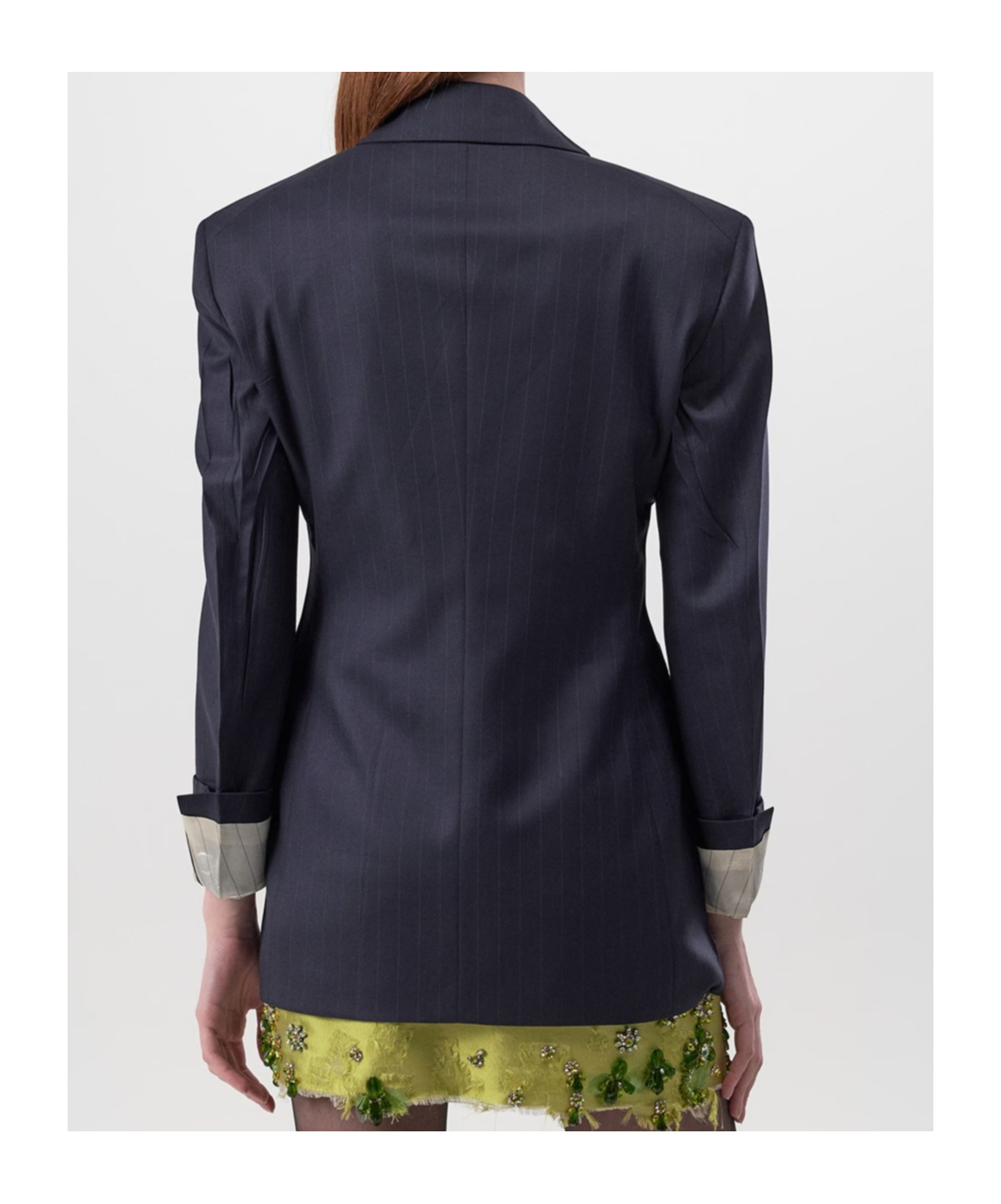Prada Double Breasted Blazer In Black