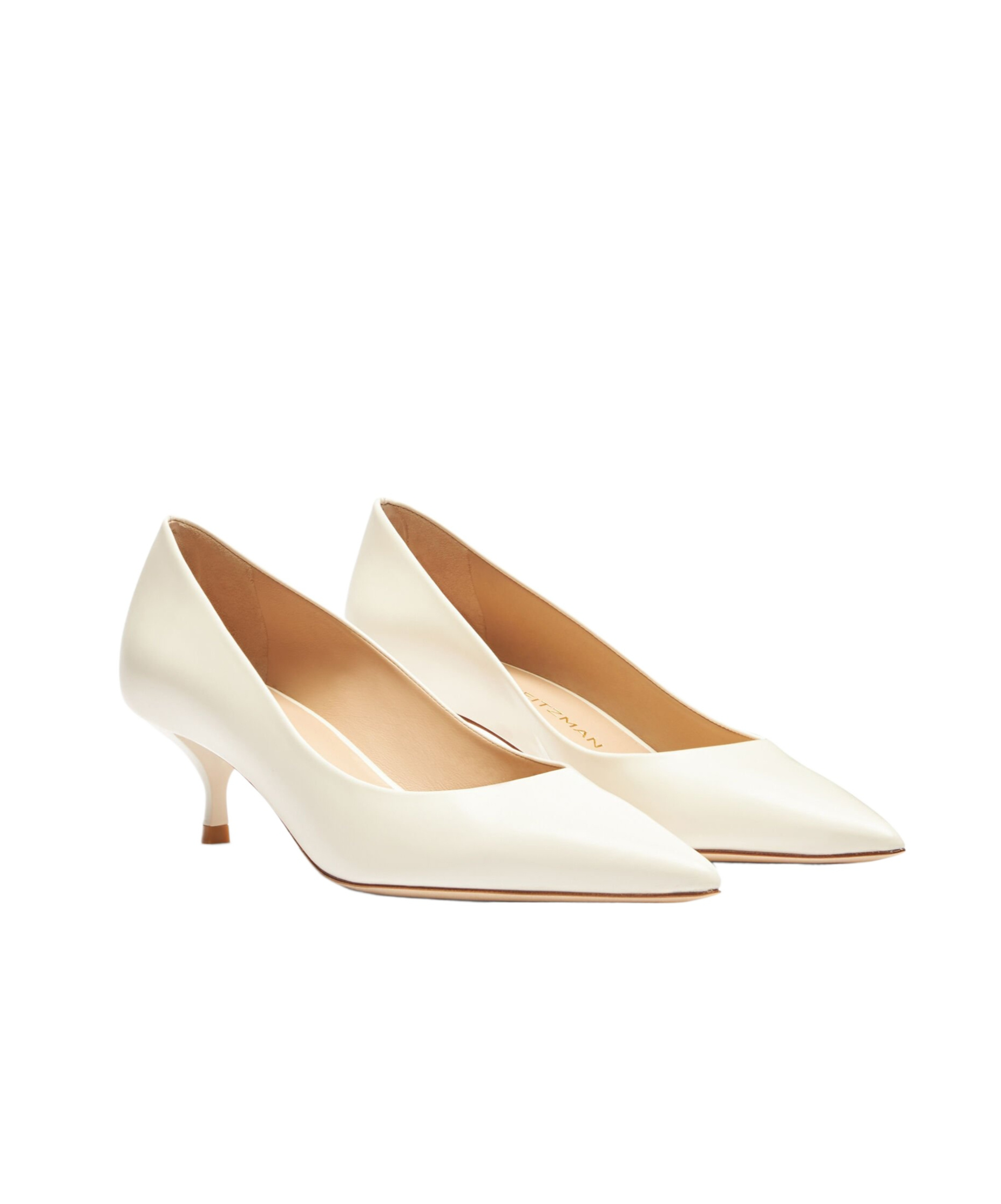Stuart Weitzman Pointed High Heels In White