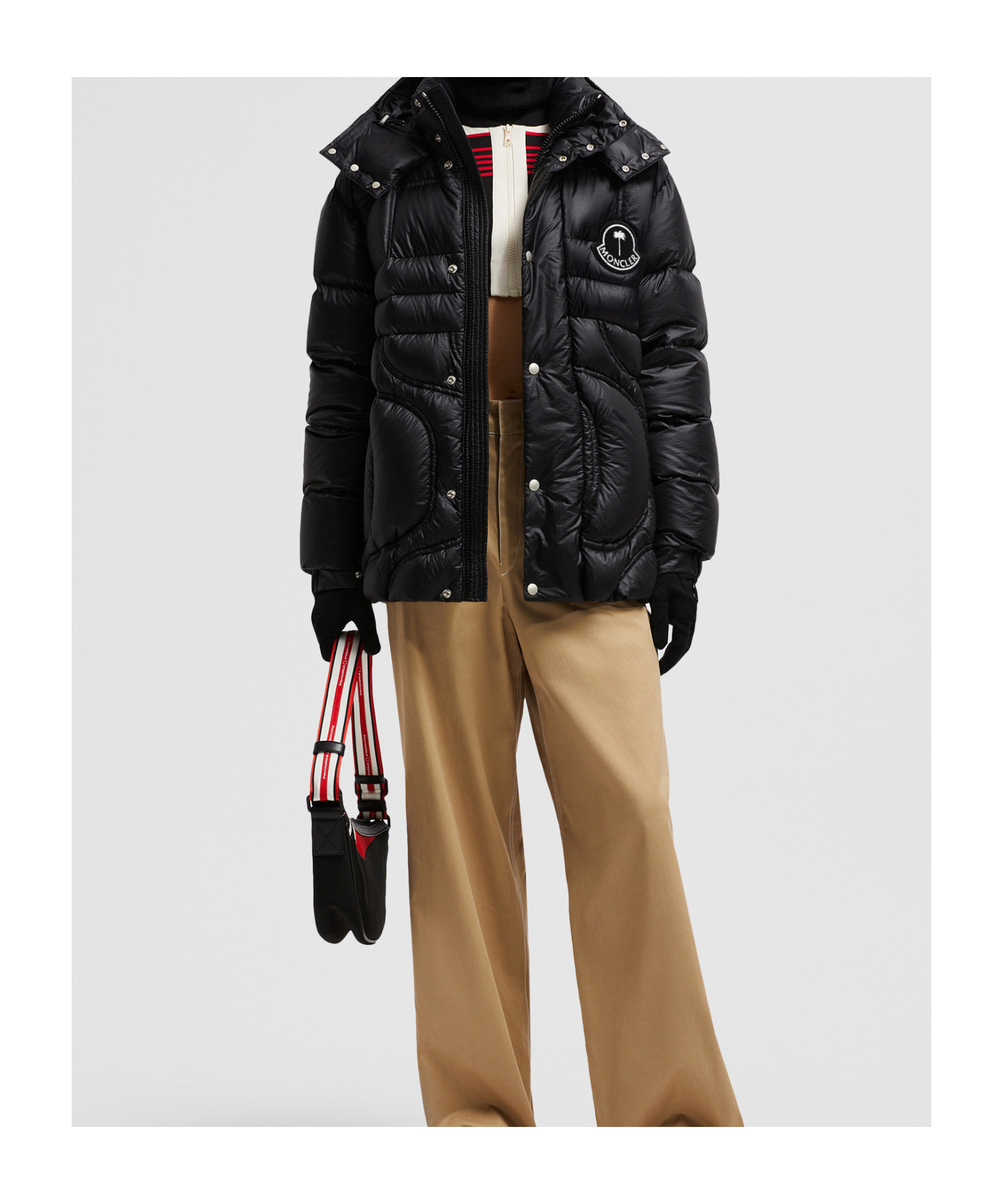 MONCLER MONCLER X PALM ANGELS CHERITH HOODED SHORT DOWN JACKET