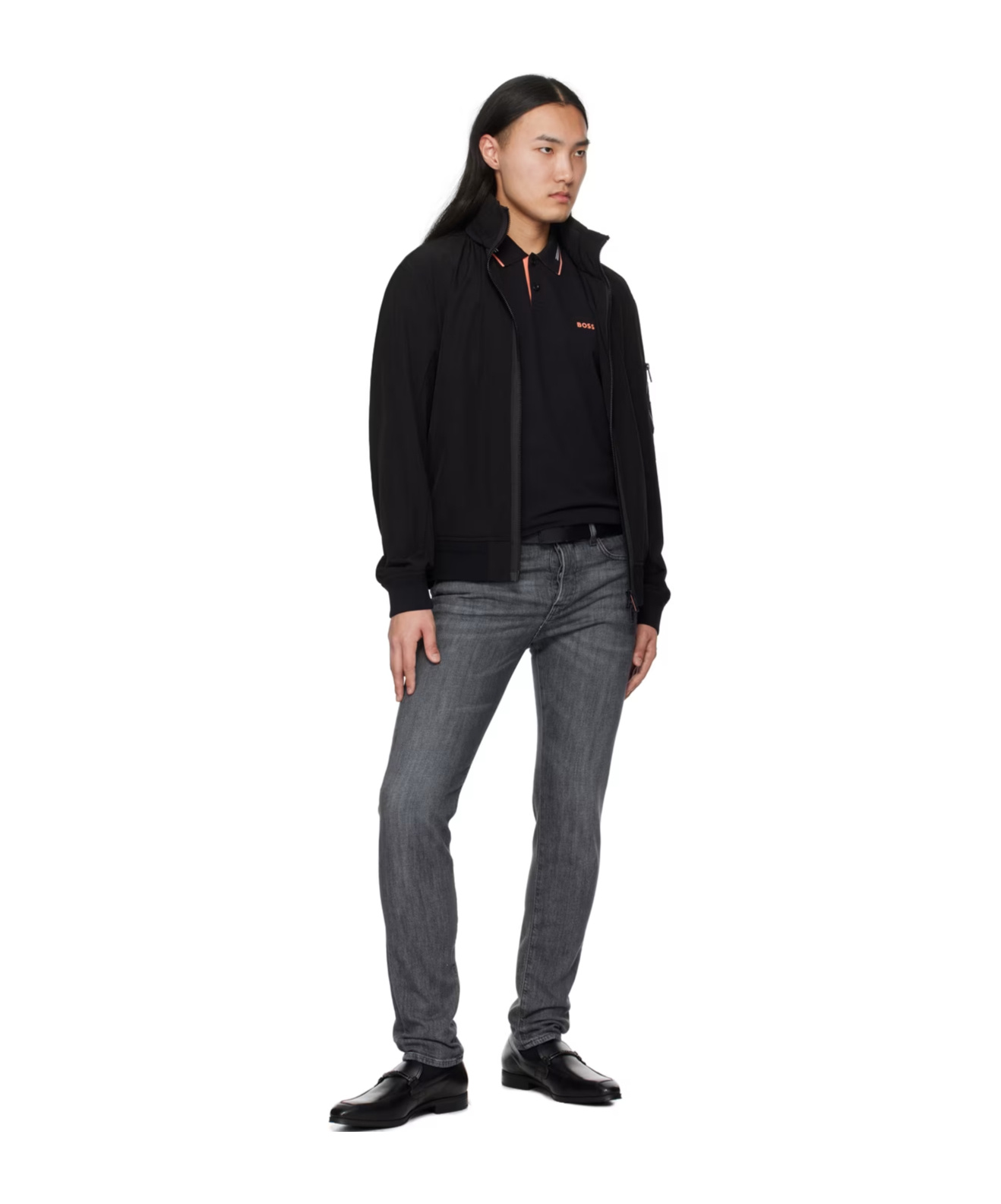 Shop Hugo Boss Logo-patch Bomber Jacket In Black