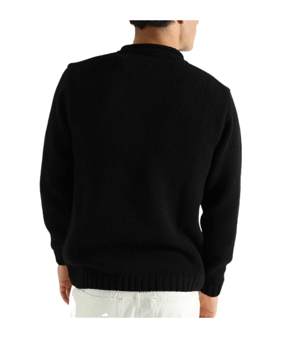 C.p. Company Ribbed-knit Sweater In Black