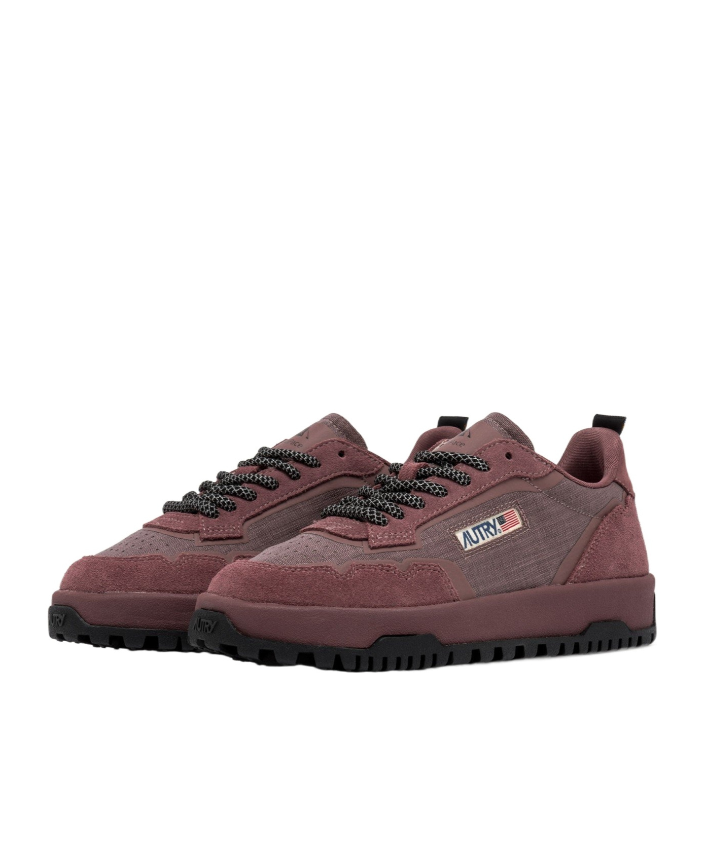 Autry Strap-up Round-head Sneakers In Black