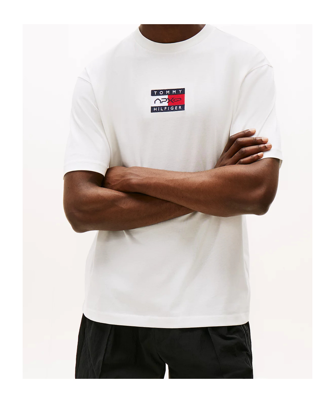 Tommy Hilfiger The Apxgp Collection Flag Relaxed T-shirt In White