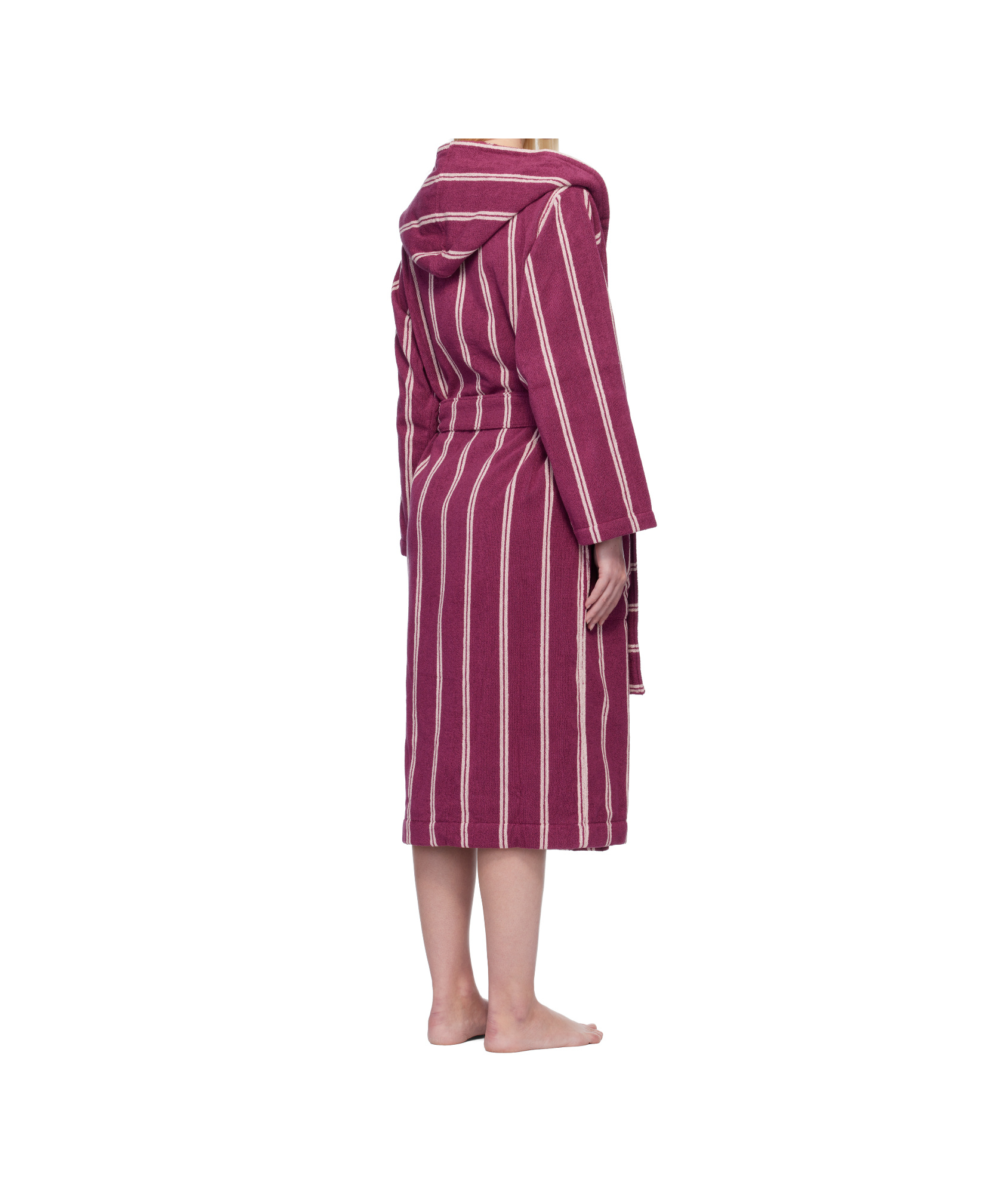 Tekla Hooded Bathrobe In Red