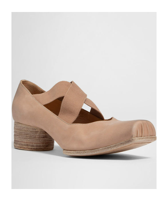 Uma Wang Mid-heeled Ballet Shoes In Brown