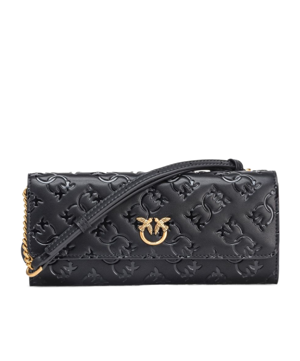 Pinko Love Birds Wallet-on-chain In Black