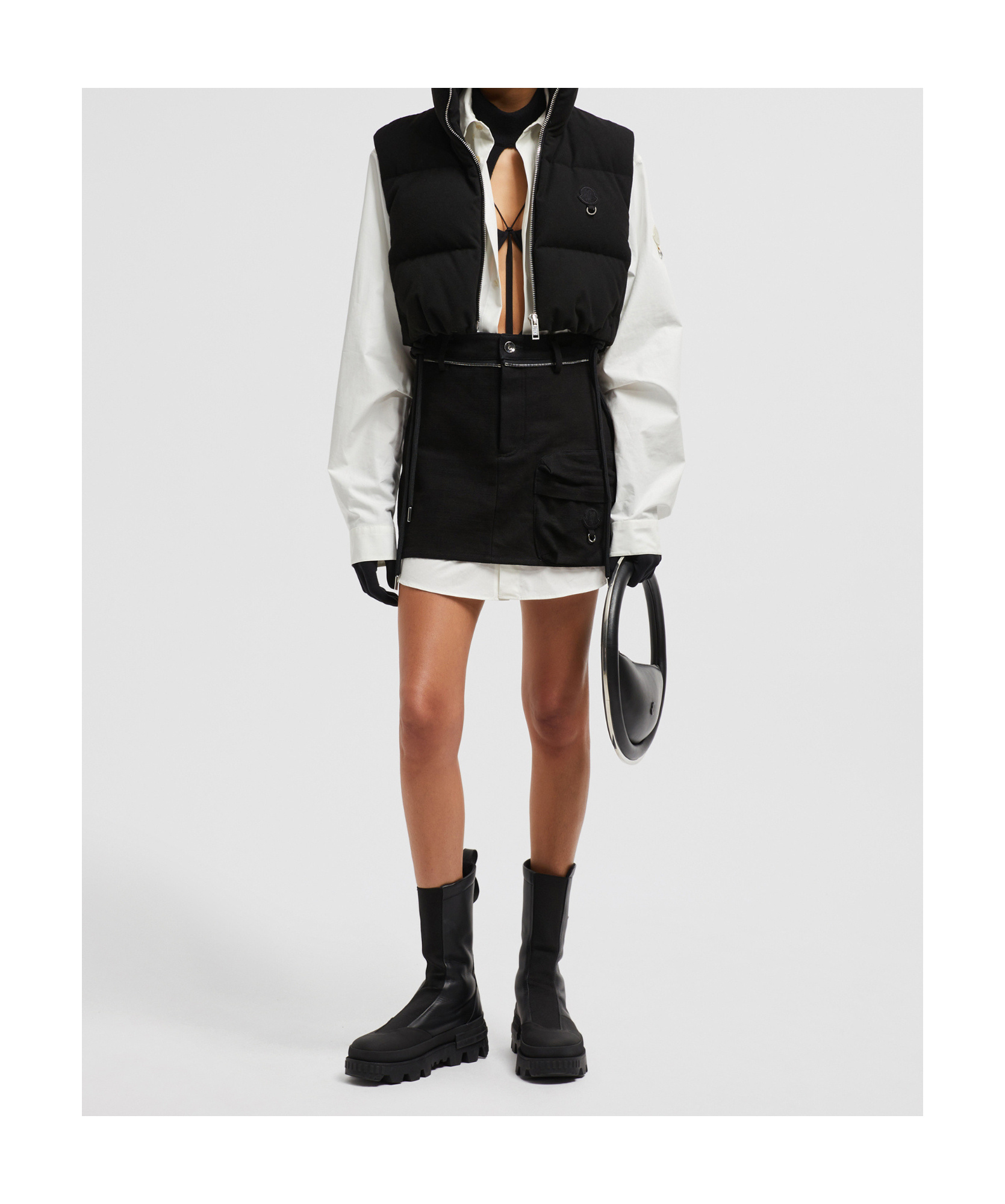 Moncler Genius X Willow Smith Belt-loop Skirt In Black