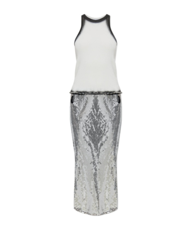Attico Sleeveless Dress In Gray